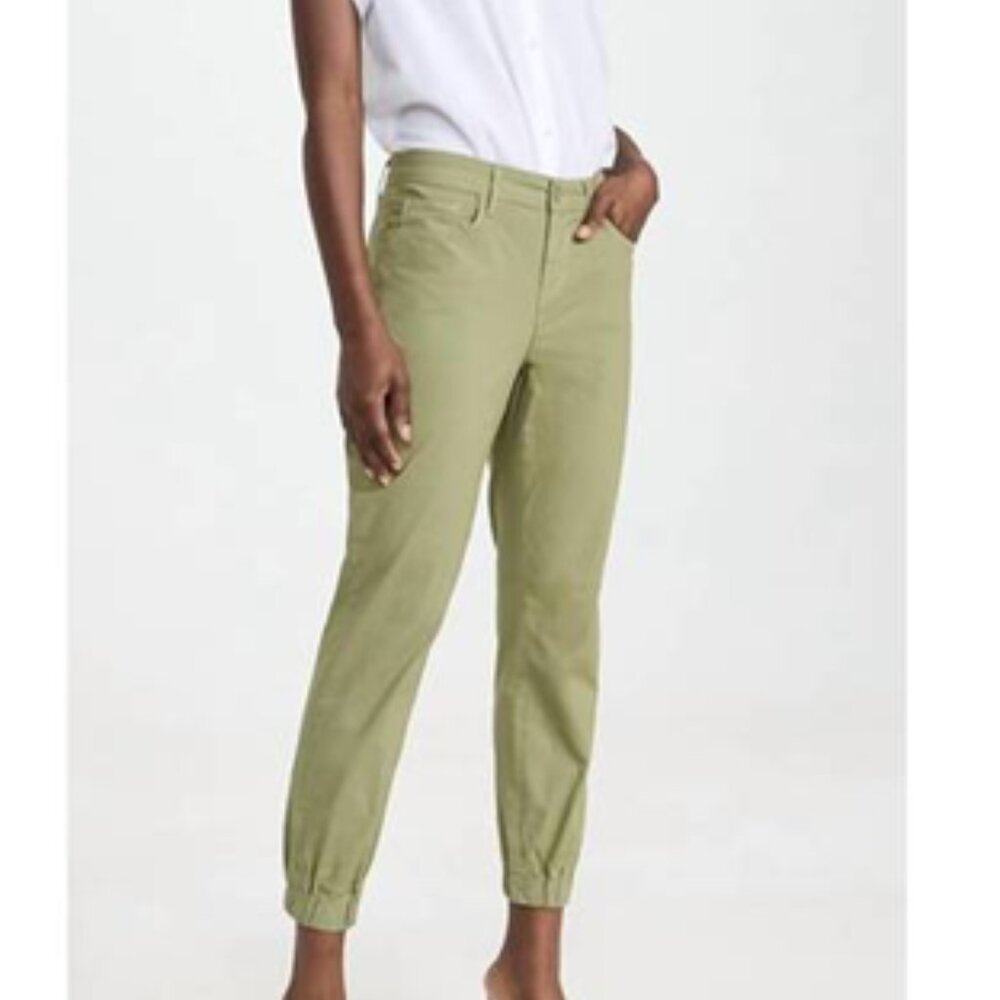 L'AGENCE Mirabel Mid-Rise Flight Pants Soft Army Size 26